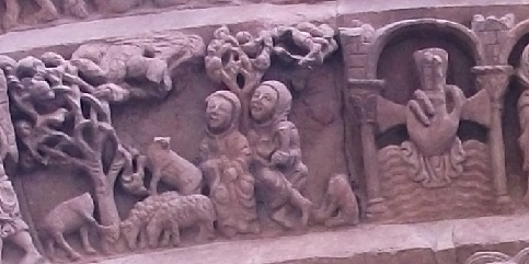 Detalle de la tercera arquivolta de la iglesia de Santo Domingo de Soria
