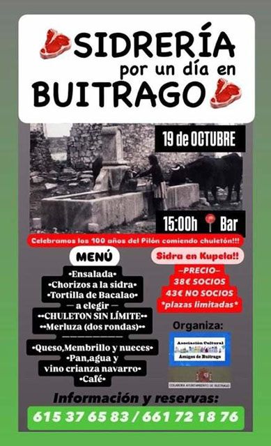 Cartel publicitario para el Centenario del Pilón de Buitrago, extraído del periódico digital "Desde Soria" .