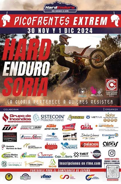 Cartel publicitario para el Hard Enduro Golmayo 2024.