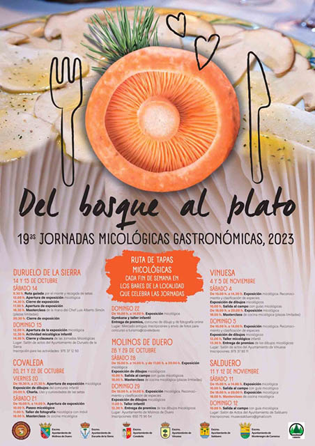 Jornadas Micológicas Gastronómicas 2023 en la comarca de Pinares de Soria.