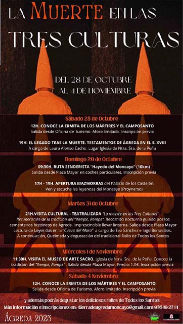 Cartel y Programación para La Muerte de las Tres Culturas 2023.