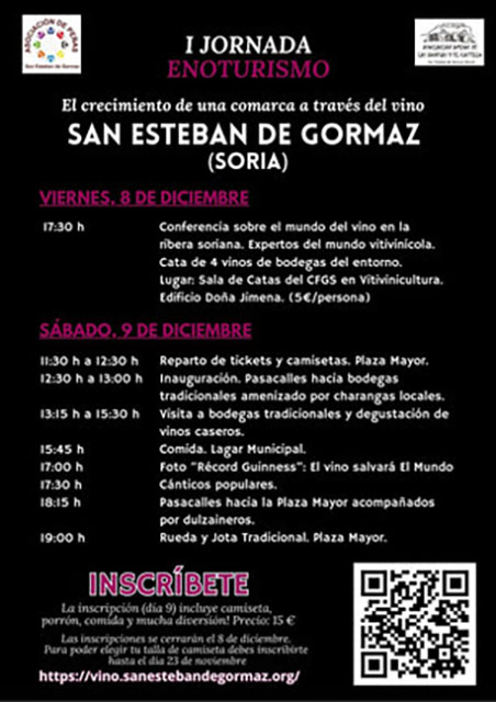 Cartel anunciante de la I Jornada de Enoturismo de San Esteban de Gormaz.
