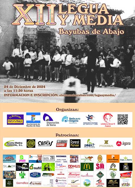 Cartel publicitario para la XII Legua y Media Navideña.