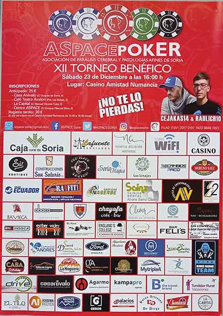 Cartel Publicitario del XII Torneo Benéfico AspacePoker.