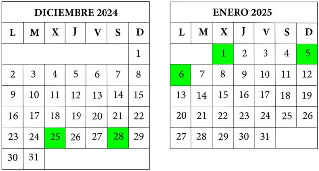 Calendario de la Navidad en Almarza.