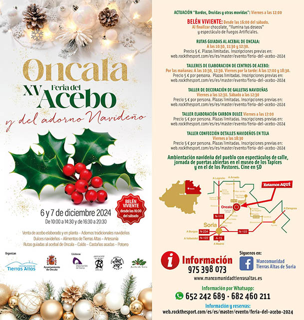 Cartel publicitario para la XV Feria del Acebo.