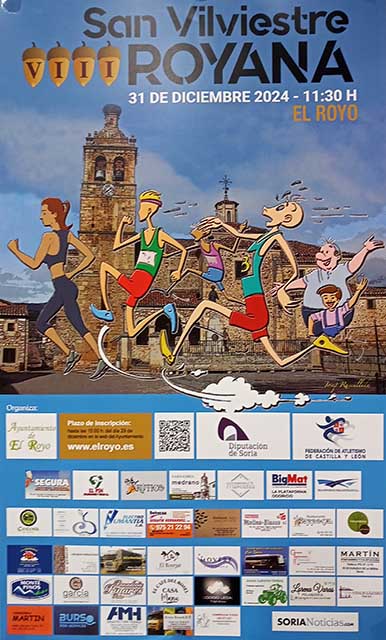 Cartel publicitario de la VIII San Silviestre Royana.