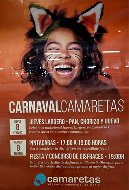 Cartel anunciador del Carnaval en Camaretas 2024.