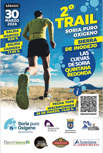 Cartel publicitario del II Trail Soria Puro Oxígeno.