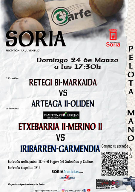 Cartel publicitario del Campeonato Parejas LENC 2024 en Soria.