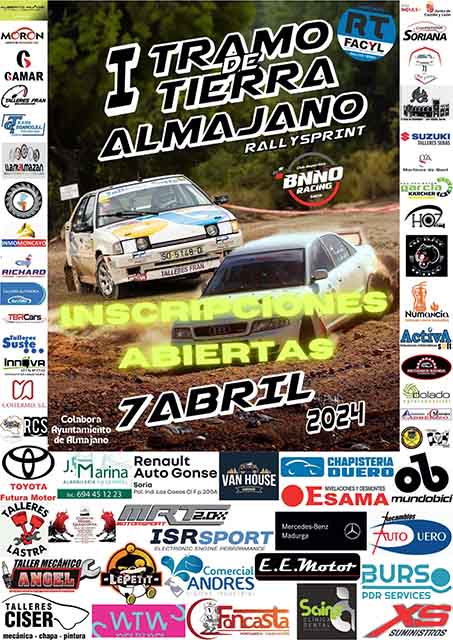 Cartel publicitario del I rally de Almajano.
