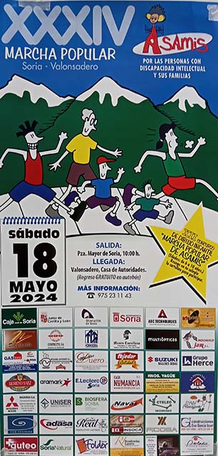 Cartel publicitario de la XXXIV Marcha Popular de Asamis.