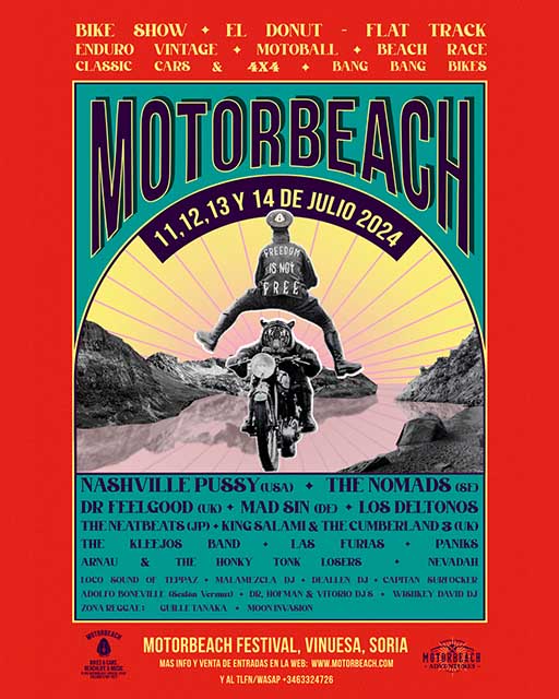 Cartel publicitario del Motorbeach de Vinuesa.