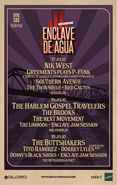 Cartel publicitario del festival Enclave de Agua 2024.