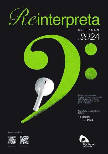 Cartel publicitario para el primer Certamen Reinterpreta 2024.